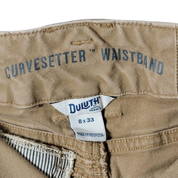 Duluth Womens Tan Curvesetter Waistband Pants 8x33 Carpenter Work Cargo Outdoor - Picture 10 of 12